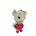 Peluche ratoncita-ratón con vestido rosa fucsia hecha a mano a ganchillo (amigurumi). - Imagen 2