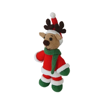 Peluche reno navideño hecha a mano a ganchillo (amigurumi). - Imagen 2