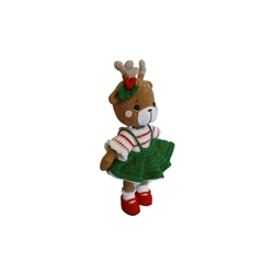 Peluche reno navideño hecha a mano a ganchillo (amigurumi). - Imagen 2