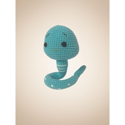 Peluche serpiente hecho a mano a ganchillo (amigurumi). - Imagen 2