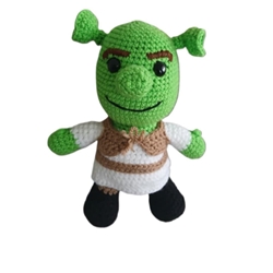 Peluche shrek hecho a mano a ganchillo (amigurumi). - Imagen 1