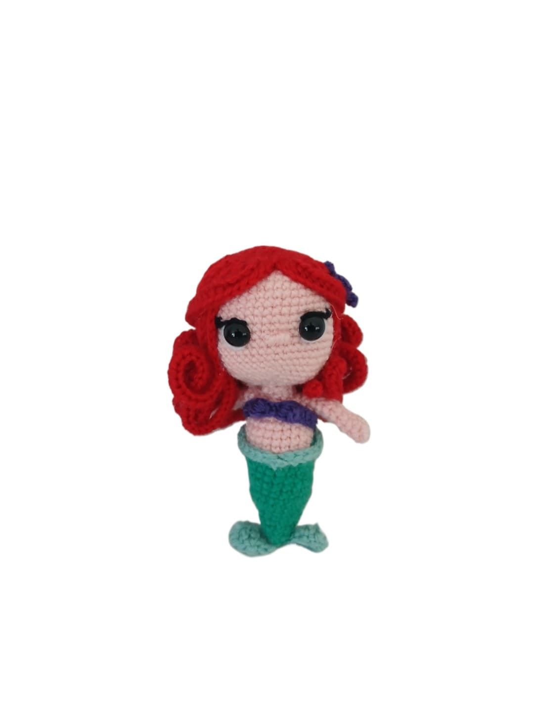 Peluche sirenita princesa hecha a mano a ganchillo (amigurumi). - Imagen 1