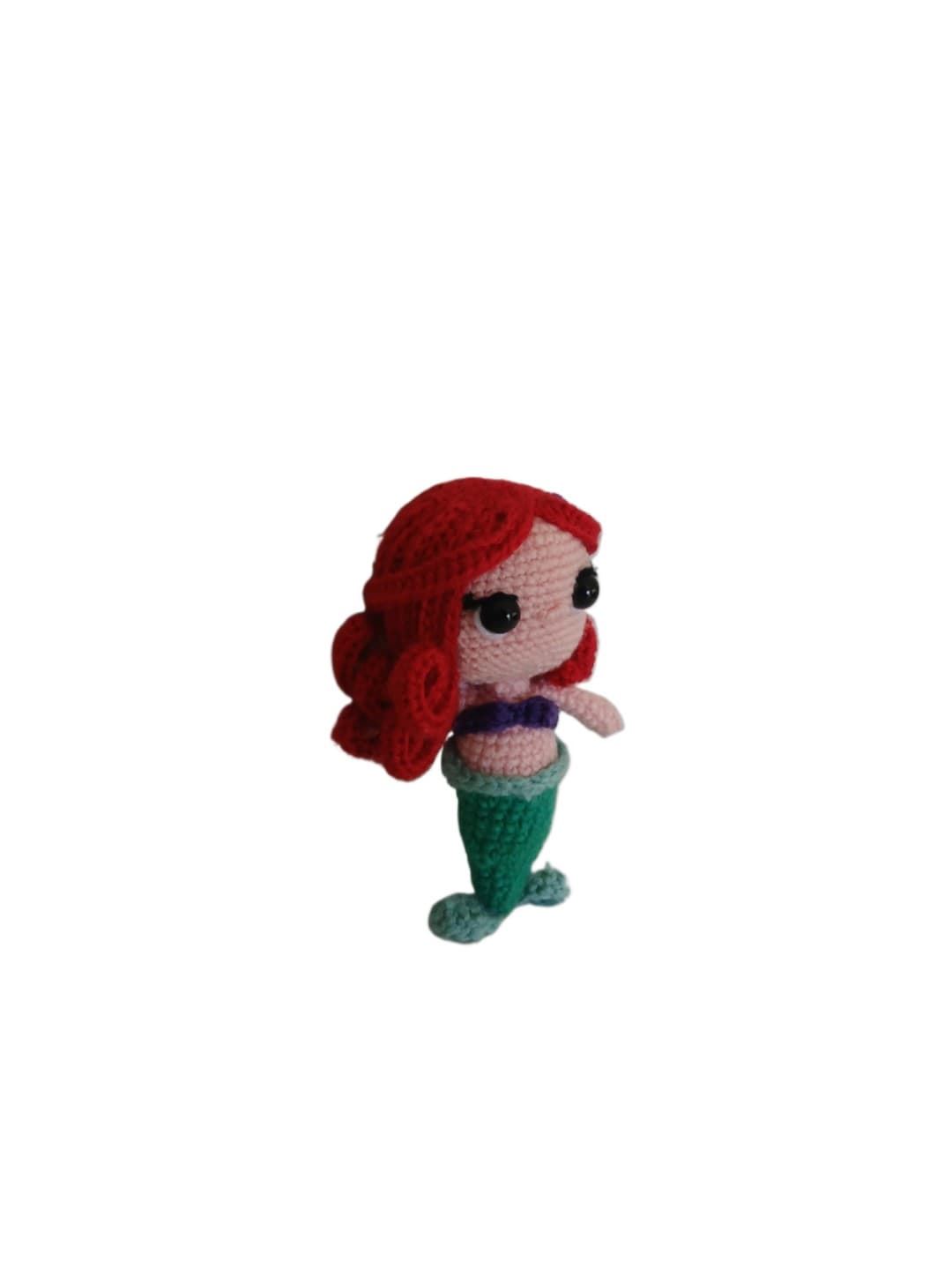 Peluche sirenita princesa hecha a mano a ganchillo (amigurumi). - Imagen 2