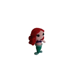 Peluche sirenita princesa hecha a mano a ganchillo (amigurumi). - Imagen 2
