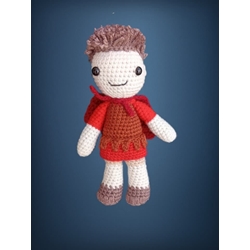 Peluche soldado medieval hecho a mano a ganchillo (amigurumi). - Imagen 1