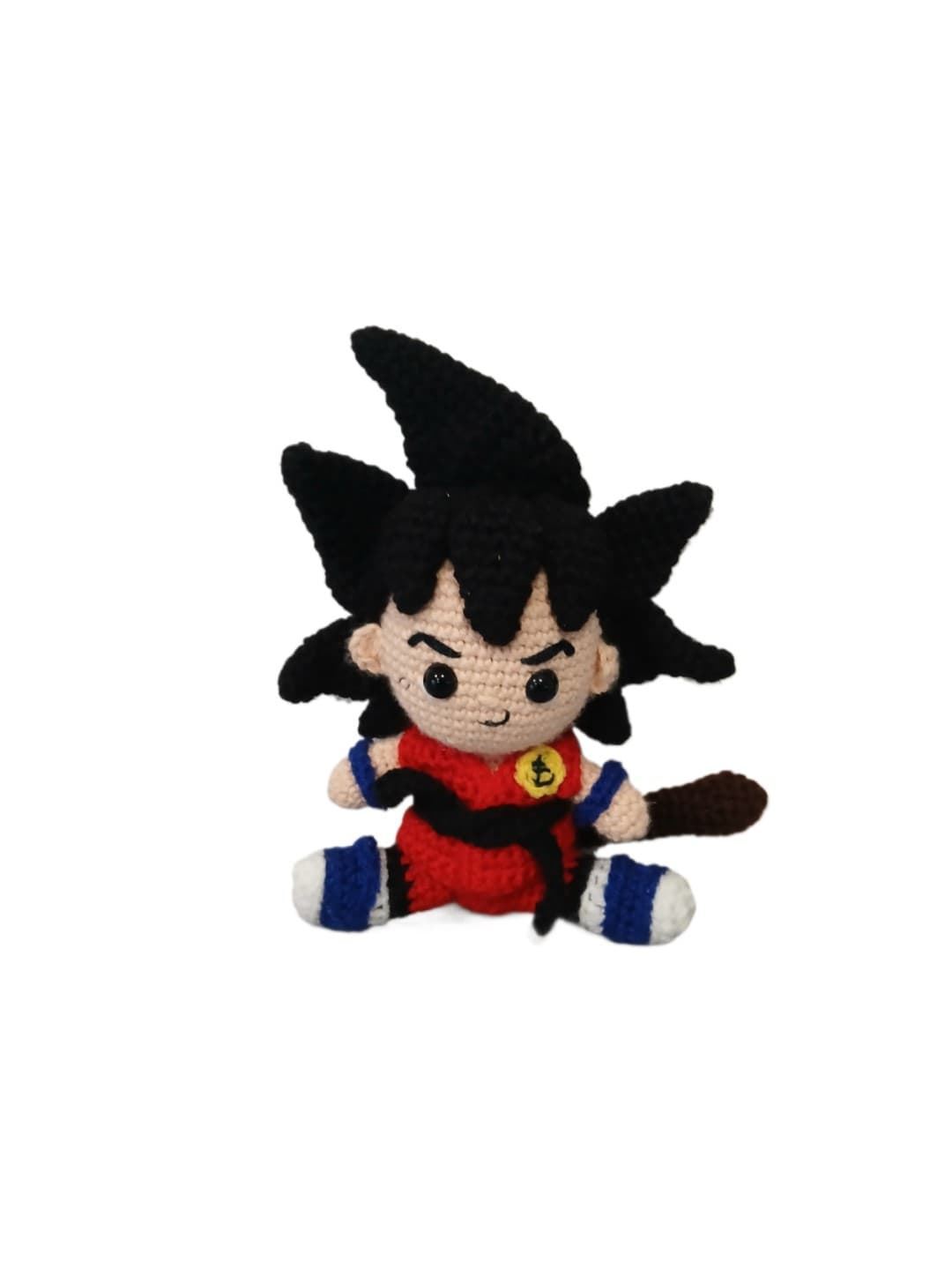 Peluche songoku dragon ball hecho a mano a ganchillo (amigurumi). - Imagen 1