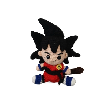Peluche songoku dragon ball hecho a mano a ganchillo (amigurumi). - Imagen 1