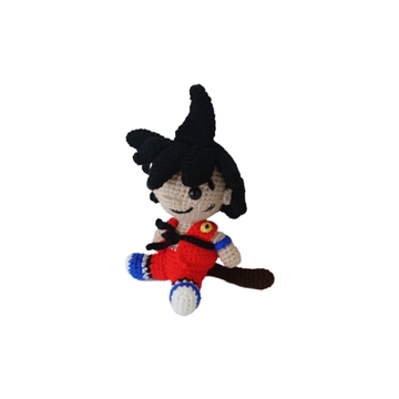 Peluche songoku dragon ball hecho a mano a ganchillo (amigurumi). - Imagen 2