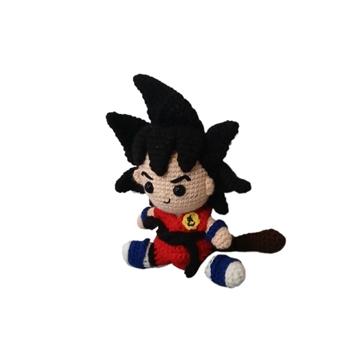 Peluche songoku dragon ball hecho a mano a ganchillo (amigurumi). - Imagen 2