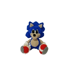 Peluche sonic hecho a mano a ganchillo (amigurumi). - Imagen 1