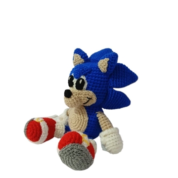 Peluche sonic hecho a mano a ganchillo (amigurumi). - Imagen 2