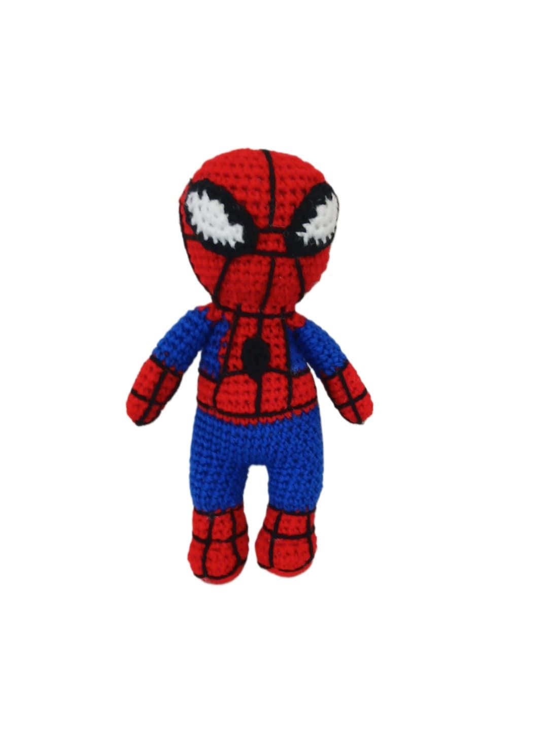 Peluche spiderman hecho a mano a ganchillo (amigurumi). - Imagen 1