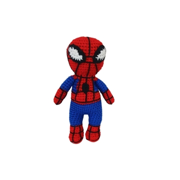 Peluche spiderman hecho a mano a ganchillo (amigurumi). - Imagen 1