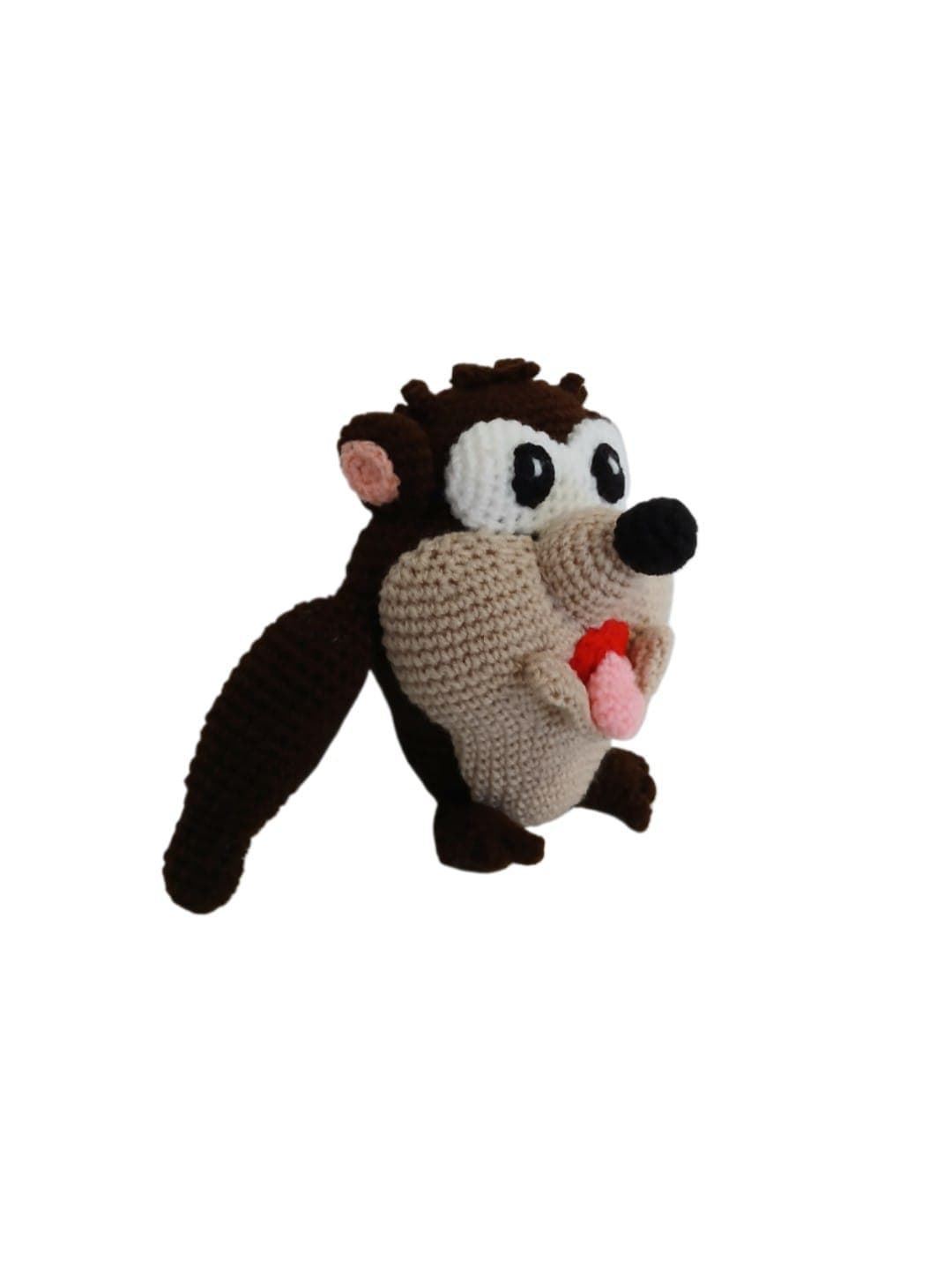 Peluche taz monstruo tazmania looney tunes hecho a mano a ganchillo (amigurumi). - Imagen 3
