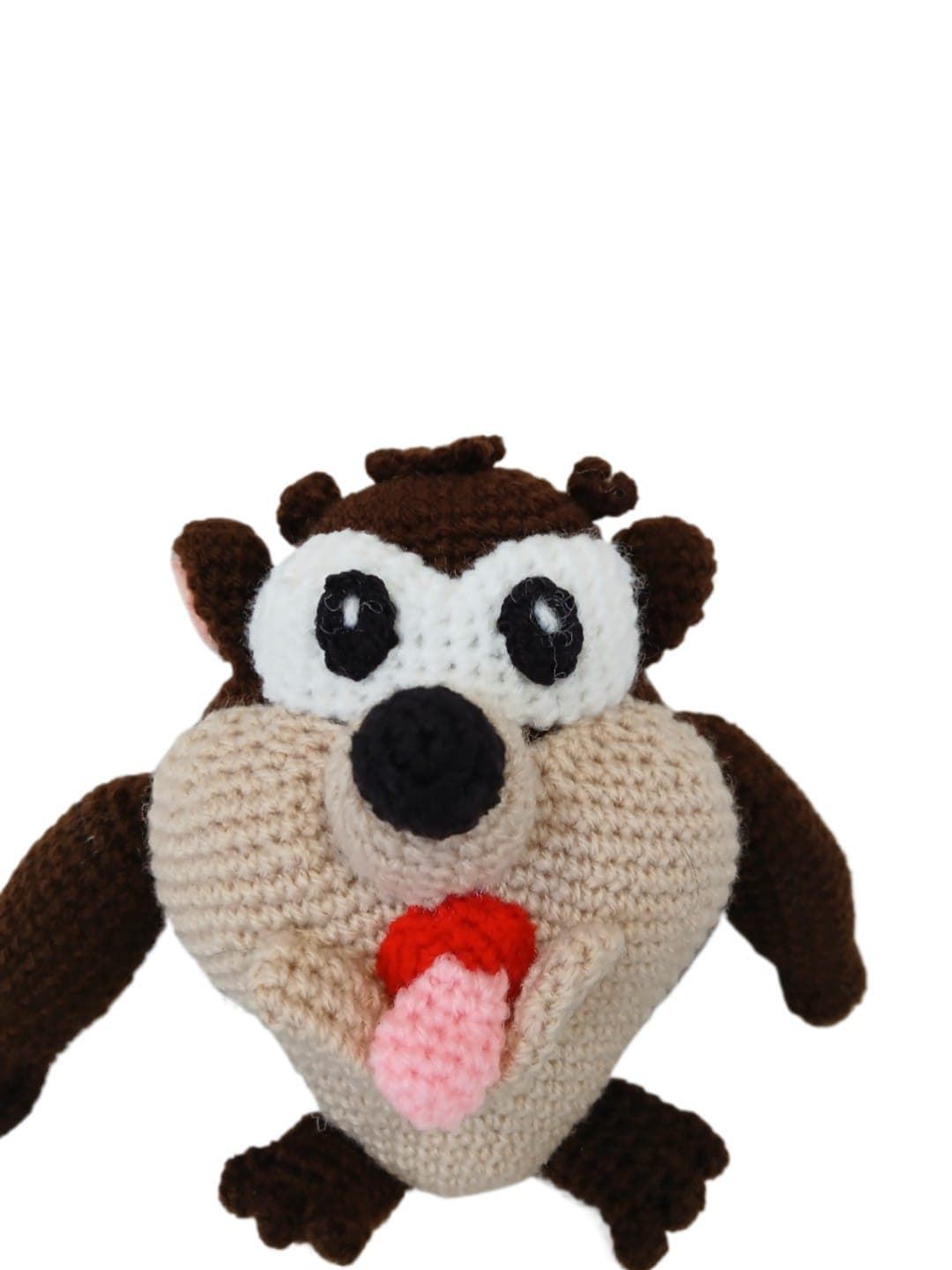 Peluche taz monstruo tazmania looney tunes hecho a mano a ganchillo (amigurumi). - Imagen 4
