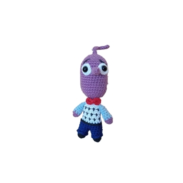 Peluche temor miedo inside out del revés emociones hecha a mano a ganchillo (amigurumi). - Imagen 1