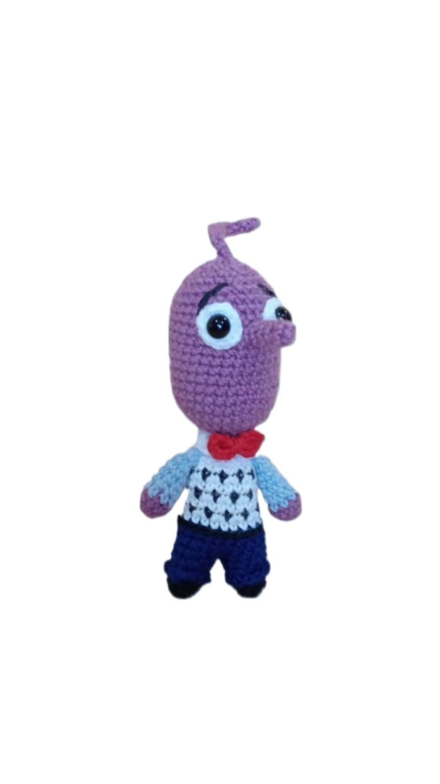 Peluche temor miedo inside out del revés emociones hecha a mano a ganchillo (amigurumi). - Imagen 2