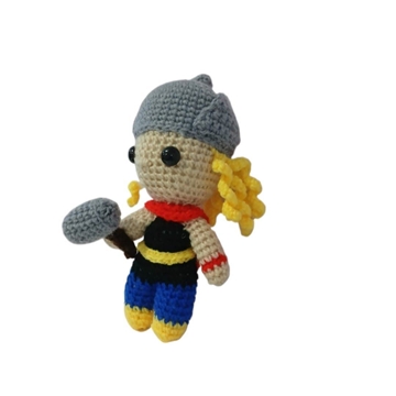 Peluche thor hecho a mano a ganchillo (amigurumi). - Imagen 2