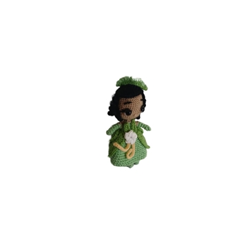 Peluche tiana princesa hecha a mano a ganchillo (amigurumi). - Imagen 2