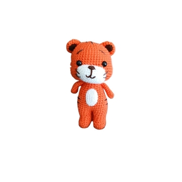 Peluche tigre hecho a mano a ganchillo (amigurumi). - Imagen 1