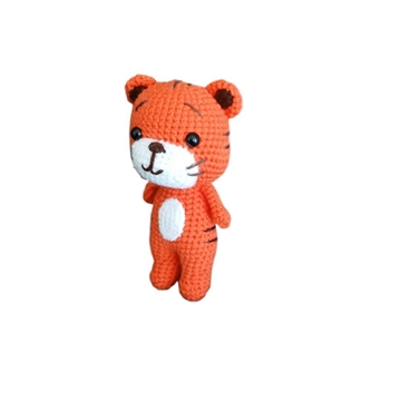 Peluche tigre hecho a mano a ganchillo (amigurumi). - Imagen 2