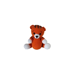 Peluche tigre hecho a mano a ganchillo (amigurumi). - Imagen 1