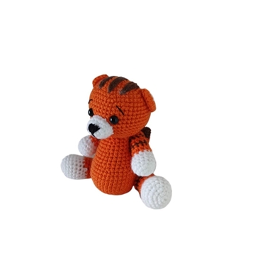 Peluche tigre hecho a mano a ganchillo (amigurumi). - Imagen 2