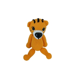 Peluche tigre hecho a mano a ganchillo (amigurumi). - Imagen 1
