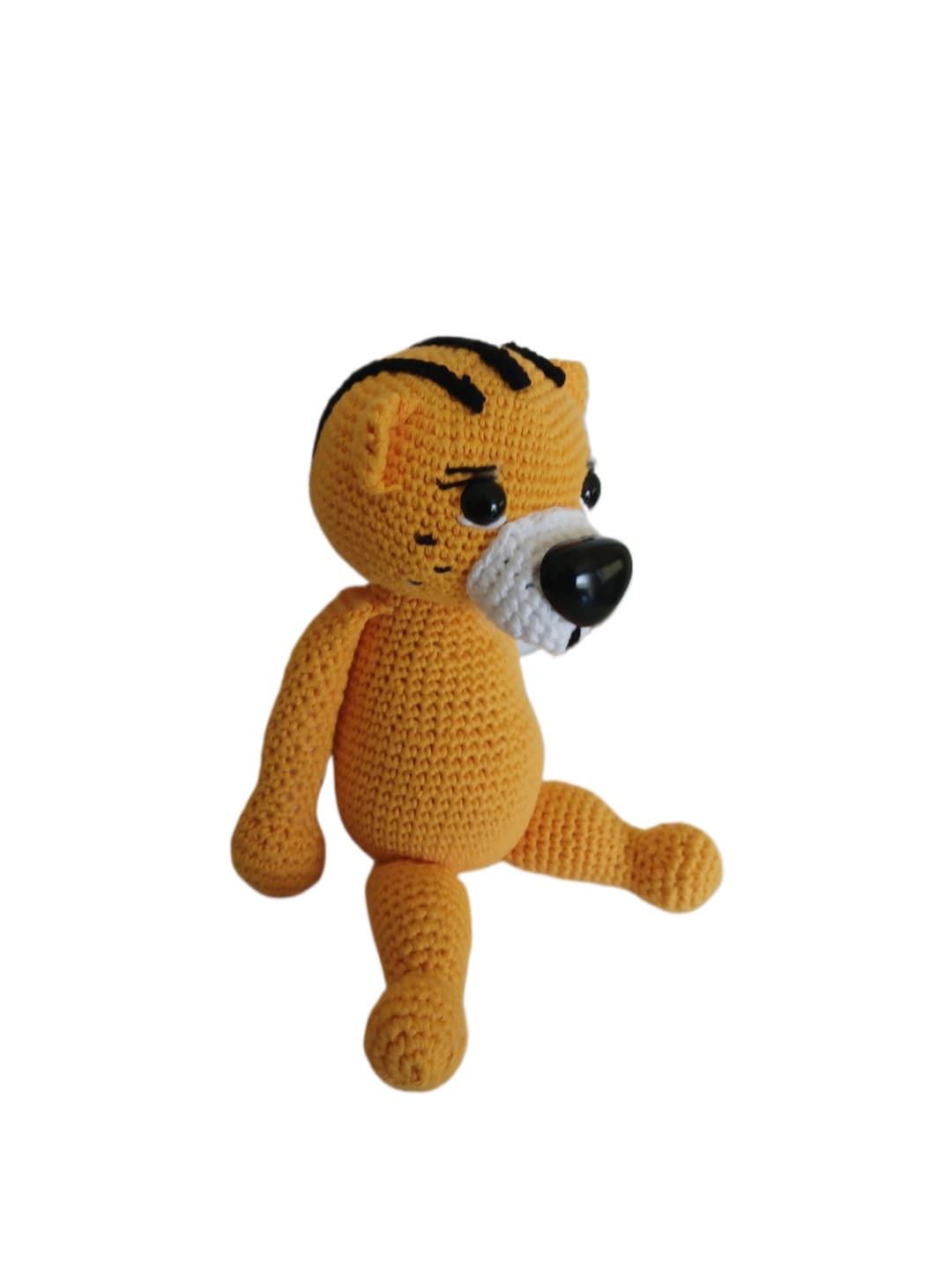 Peluche tigre hecho a mano a ganchillo (amigurumi). - Imagen 2