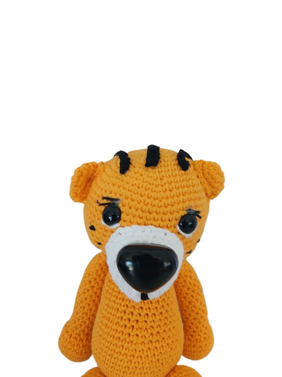 Peluche tigre hecho a mano a ganchillo (amigurumi). - Imagen 4