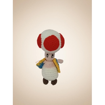 Peluche toad mario bross hecho a mano a ganchillo (amigurumi). - Imagen 1