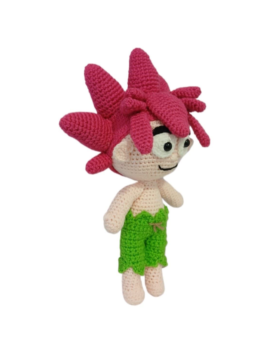 Peluche tombi del videojuego tomba hecho a mano a ganchillo (amigurumi).Ficha técnica: - Imagen 3