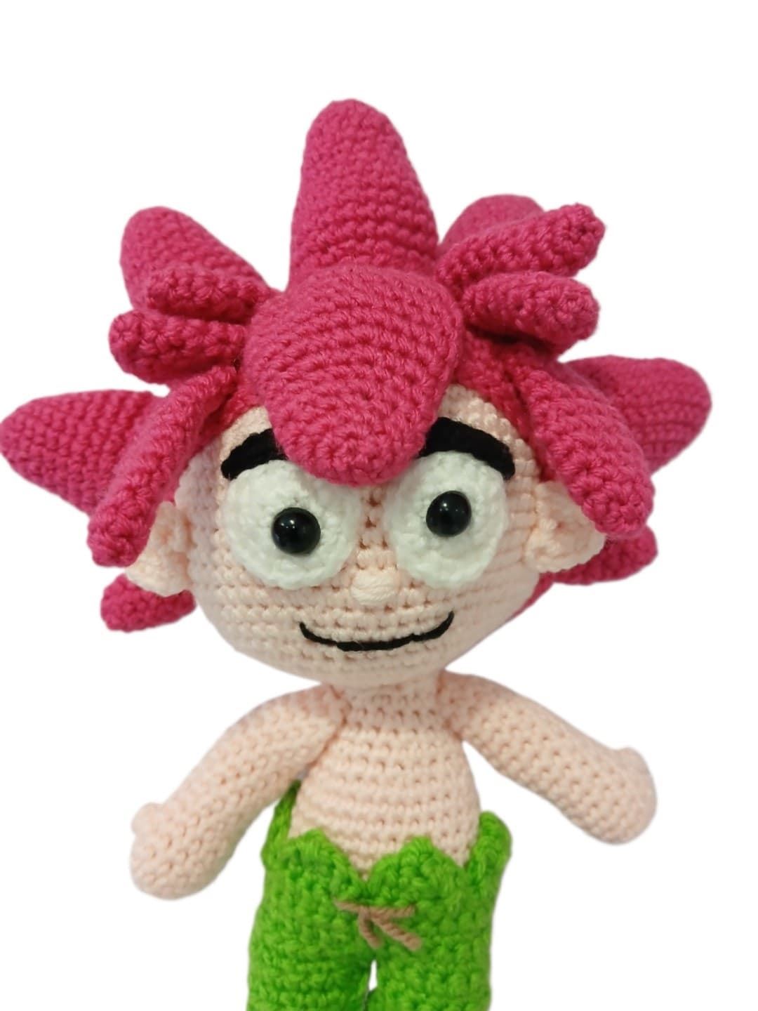 Peluche tombi del videojuego tomba hecho a mano a ganchillo (amigurumi).Ficha técnica: - Imagen 4