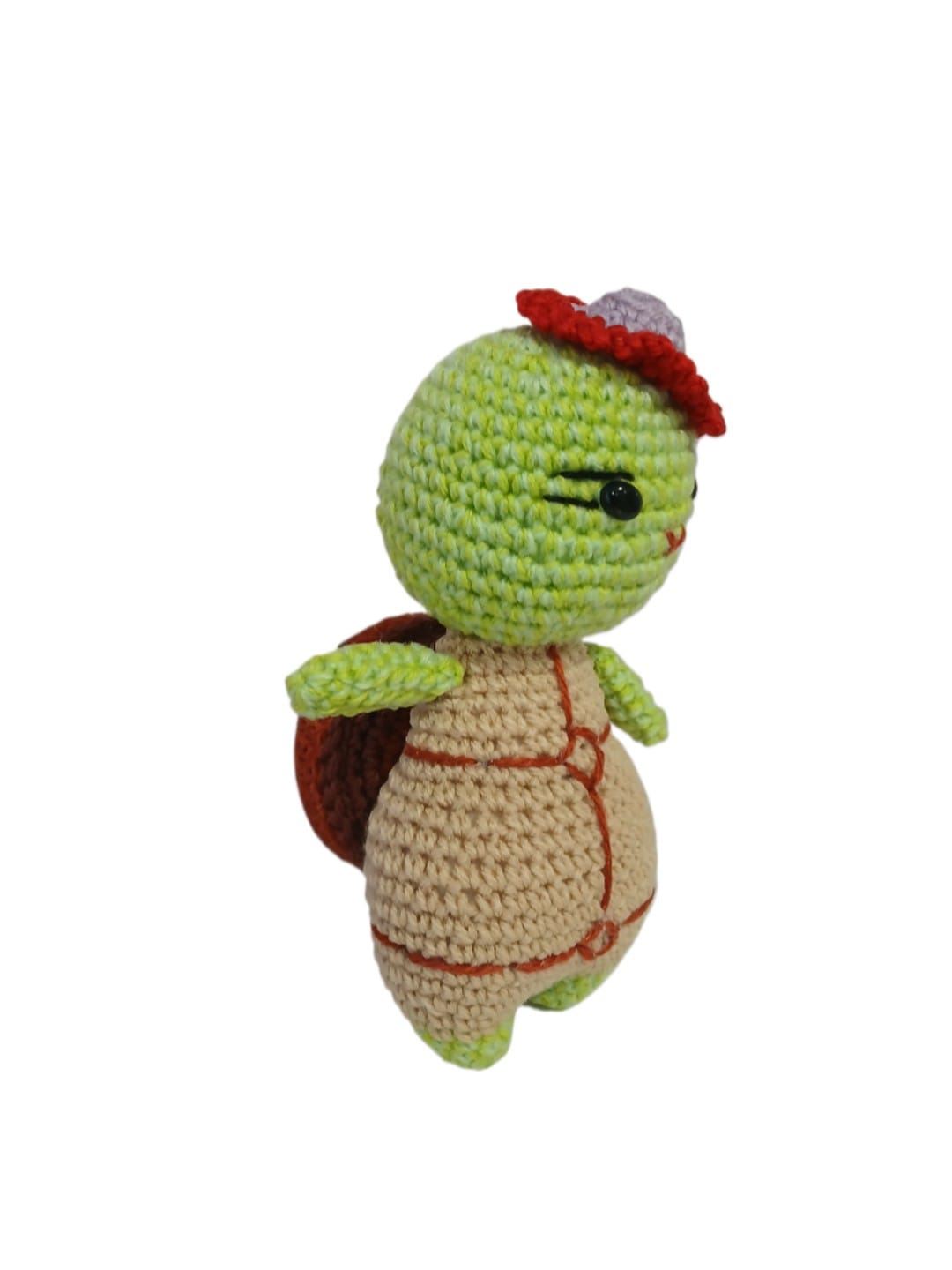 Peluche tortuga hecho a mano a ganchillo (amigurumi). - Imagen 3