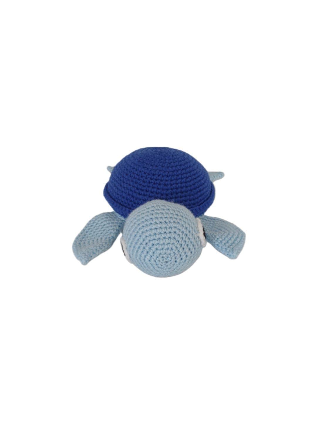 Peluche tortuga marina azul hecho a mano a ganchillo (amigurumi). - Imagen 1