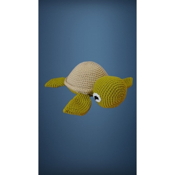 Peluche tortuga marina hecho a mano a ganchillo (amigurumi). - Imagen 1