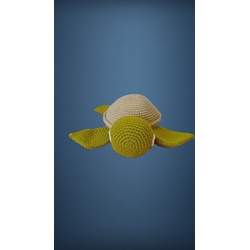 Peluche tortuga marina hecho a mano a ganchillo (amigurumi). - Imagen 2