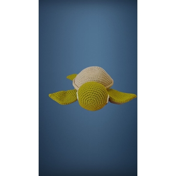 Peluche tortuga marina hecho a mano a ganchillo (amigurumi). - Imagen 2