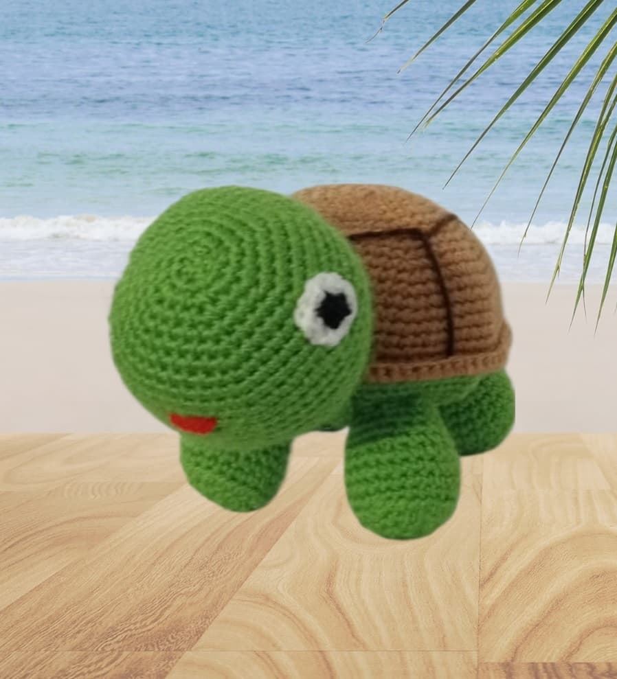 Peluche tortuga tierra amigurumi - Imagen 2