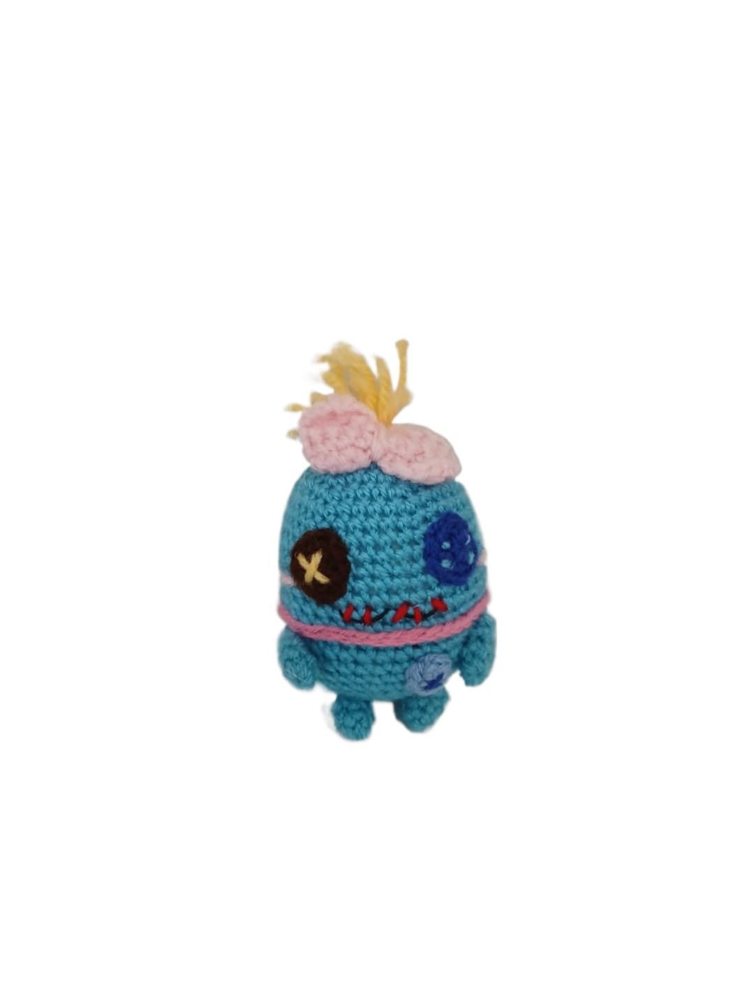 Peluche trapos stitch minihecho a mano a ganchillo (amigurumi). - Imagen 1