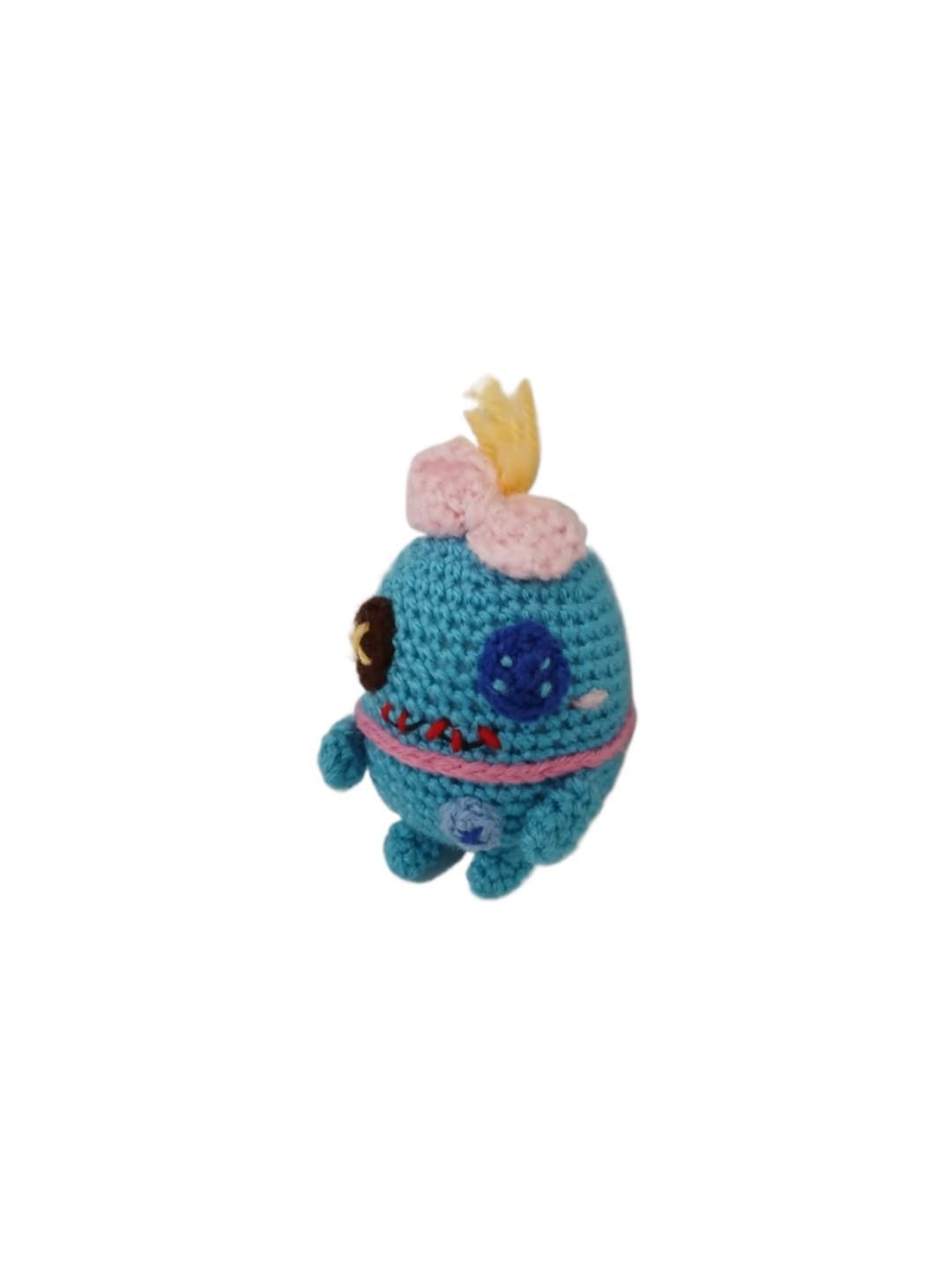 Peluche trapos stitch minihecho a mano a ganchillo (amigurumi). - Imagen 3