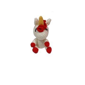 Peluche unicornio hecho a mano a ganchillo (amigurumi). - Imagen 1