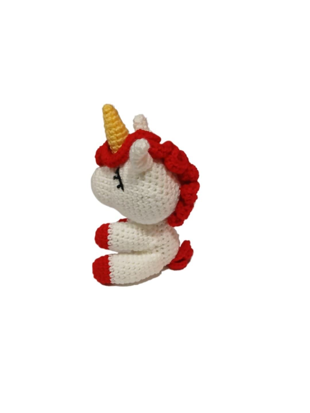 Peluche unicornio hecho a mano a ganchillo (amigurumi). - Imagen 4