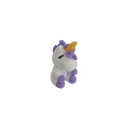 Peluche unicornio hecho a mano a ganchillo (amigurumi). - Imagen 2