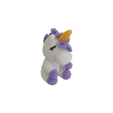 Peluche unicornio hecho a mano a ganchillo (amigurumi). - Imagen 2