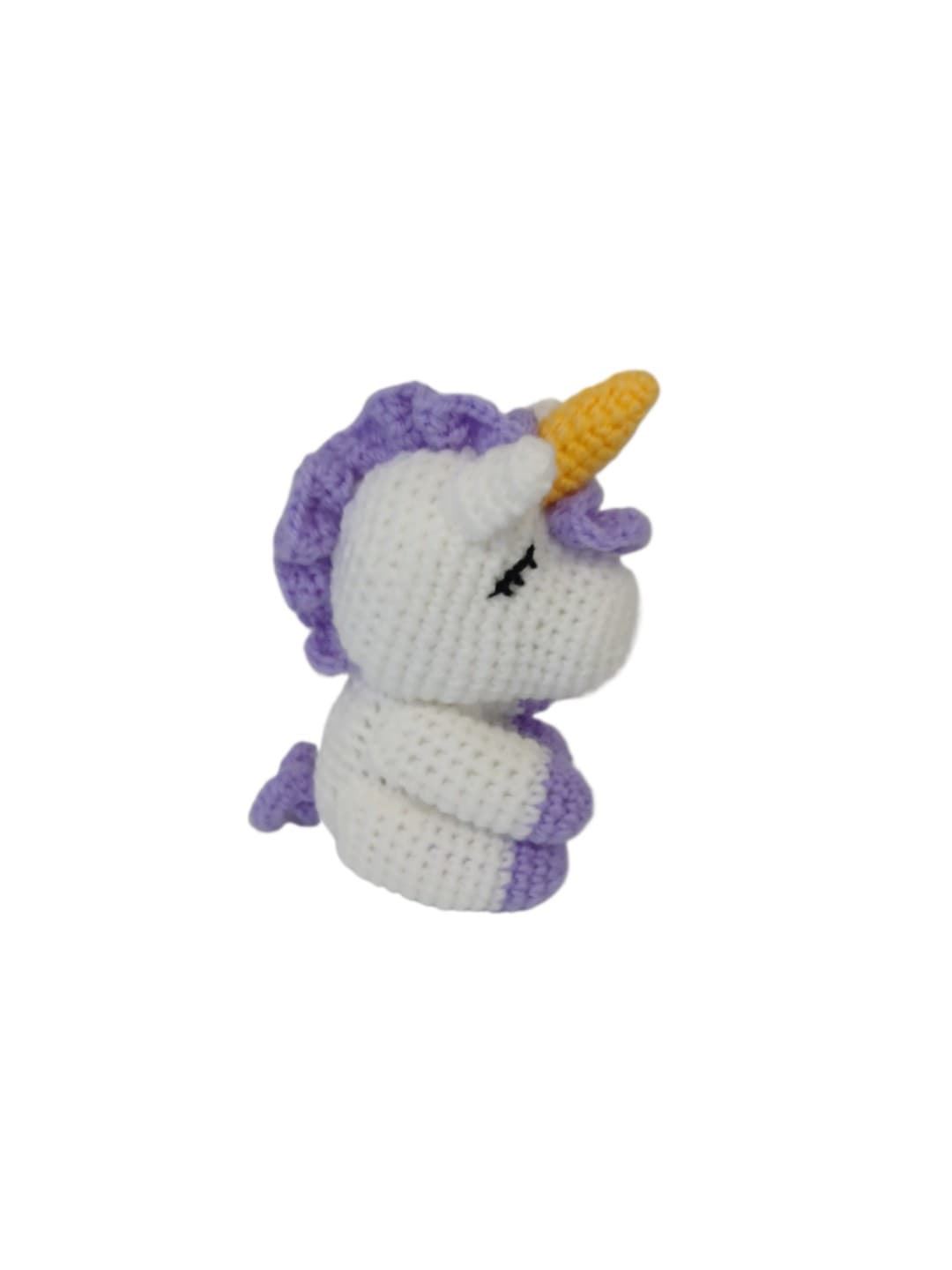 Peluche unicornio hecho a mano a ganchillo (amigurumi). - Imagen 5