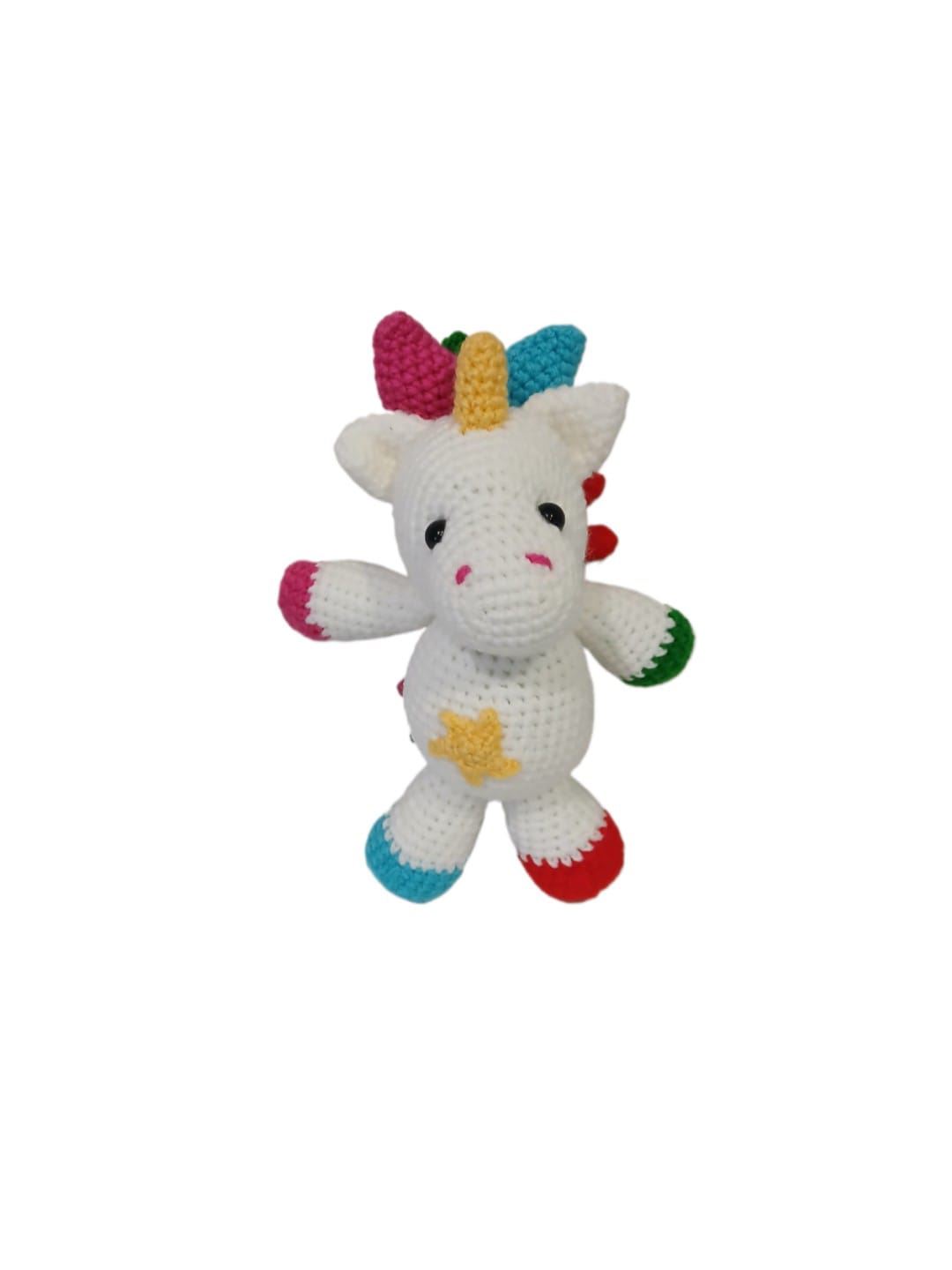 Peluche unicornio hecho a mano a ganchillo (amigurumi). - Imagen 1