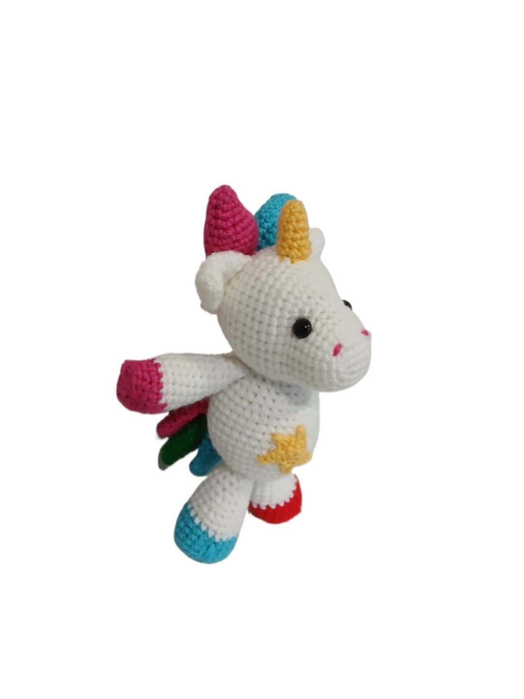 Peluche unicornio hecho a mano a ganchillo (amigurumi). - Imagen 3