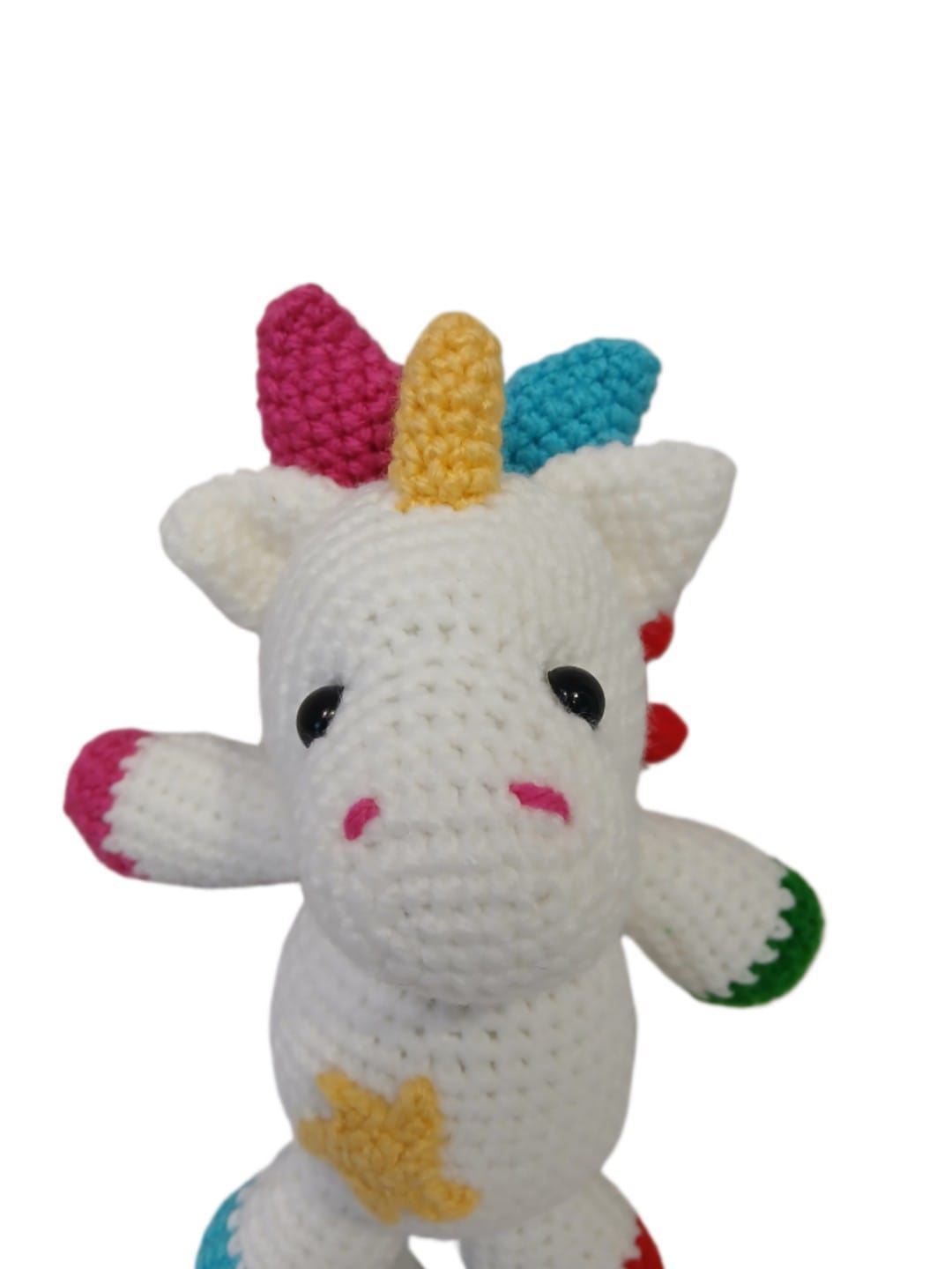 Peluche unicornio hecho a mano a ganchillo (amigurumi). - Imagen 4