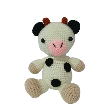 Peluche vaca hecha a mano a ganchillo (amigurumi). - Imagen 1